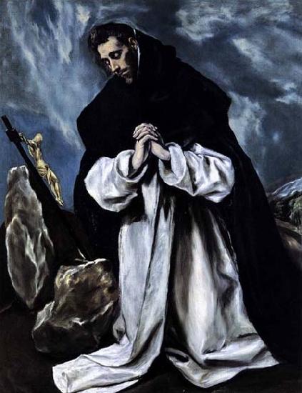 GRECO, El St Dominic in Prayer Sweden oil painting art